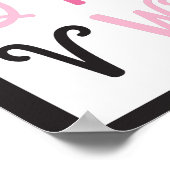 Paris France Alphabet A bis Z auf Black Poster (Ecke)