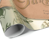 Paris France Antique Artwork Collage Eiffel Franzö Geschenkpapier (Rolleneckpunkt)