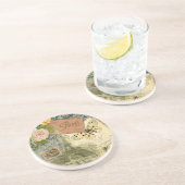 Paris France Antique Artwork Collage Eiffel Franzö Getränkeuntersetzer (Seite)