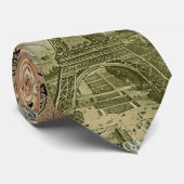 Paris France Antique Artwork Collage Eiffel Franzö Krawatte (Gerollt)