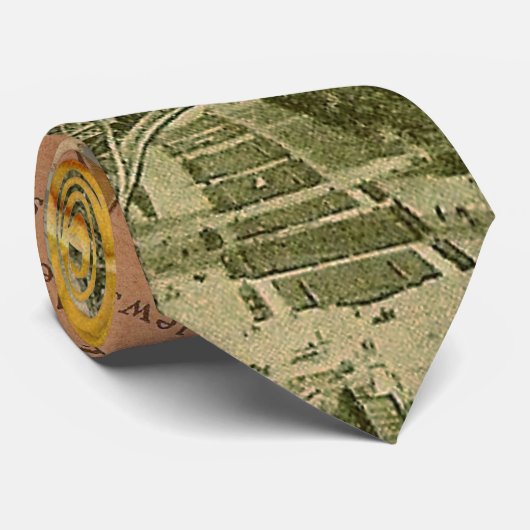 Paris France Antique Artwork Collage Eiffel Franzö Krawatte (Gerollt)