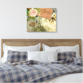 Paris France Antique Artwork Collage Eiffel Franzö Leinwanddruck (Insitu (Schlafzimmer))