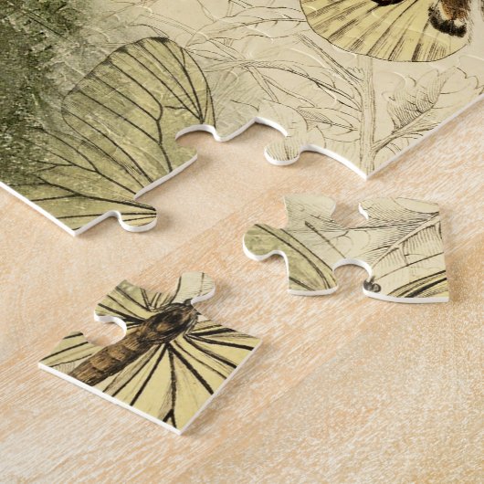 Paris France Antique Artwork Collage Eiffel Franzö Puzzle (Seite)