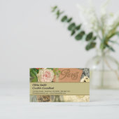 Paris France Antique Artwork Collage Eiffel Franzö Visitenkarte (Stehend Vorderseite)