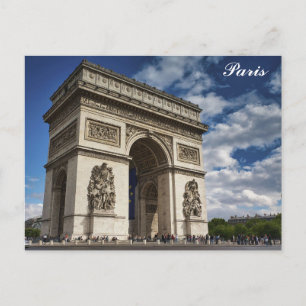 Paris France Arc De Triomphe Travel Foto Postkarte