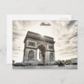 Paris France Arc De Triomphe Travel Foto Postkarte (Vorne/Hinten)