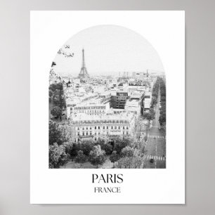 Paris France Arch Foto Print Poster