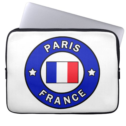 Paris France-Ärmel Laptopschutzhülle (Vorderseite)
