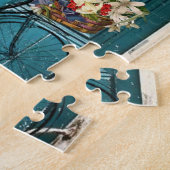 Paris France Bike Floral Jigsaw Puzzle (Seite)