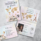 Paris France Birthday Passport - Karte