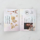 Paris France Birthday Passport - Karte (Innenseite)