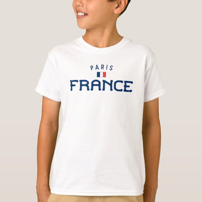 Paris France Boys' T-Shirt (Vorderseite)