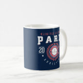 Paris France City Traveler Navy Blue Kaffeetasse (VorderseiteRechts)
