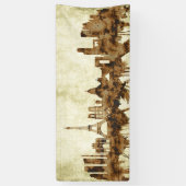 Paris France Cityscape Banner (Vertikal)