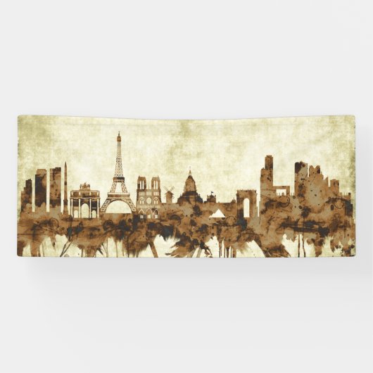 Paris France Cityscape Banner (Horizontal)