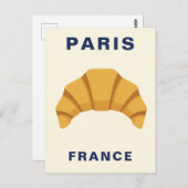 Paris France Croissant French Food Bakery Postkarte (Vorne/Hinten)