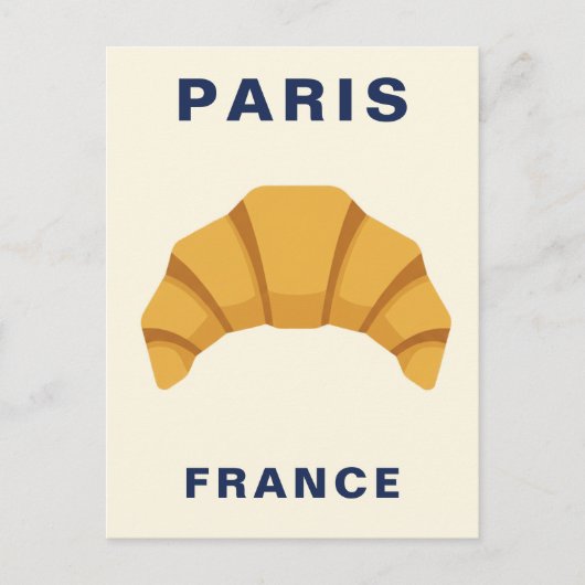Paris France Croissant French Food Bakery Postkarte (Vorderseite)