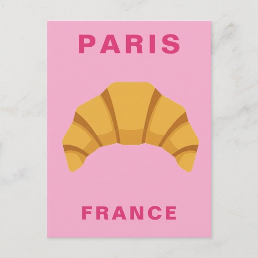 Paris France Croissant French Food Bakery Postkarte (Vorderseite)