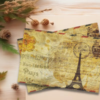 Paris France Decoupage Vintag Ephemera