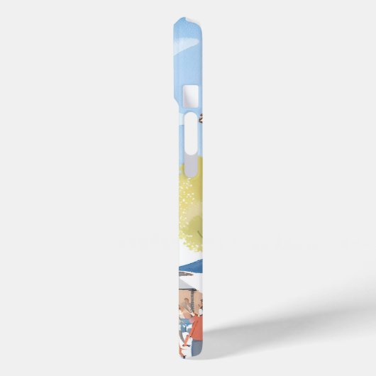 Paris France Eiffel Tower | Aquarell Europa Case-Mate iPhone Hülle (Rückseite / Links)