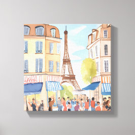 Paris France Eiffel Tower | Aquarell Europa Leinwanddruck