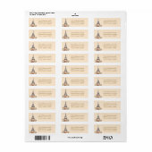 Paris France Eiffel Tower Floral Return Address (Vorne)