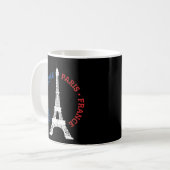 Paris France Eiffel Tower Französische Flagge Souv Kaffeetasse (Vorderseite Links)
