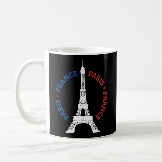Paris France Eiffel Tower Französische Flagge Souv Kaffeetasse (Links)