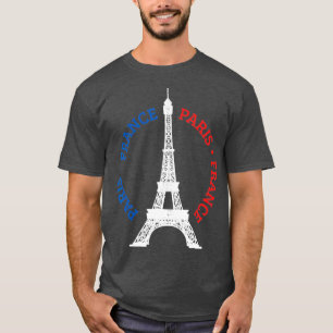 Paris France Eiffel Tower Französische Flagge Souv T-Shirt