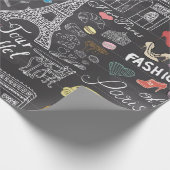 Paris France Eiffel Tower Geschenkpapier (Ecke)