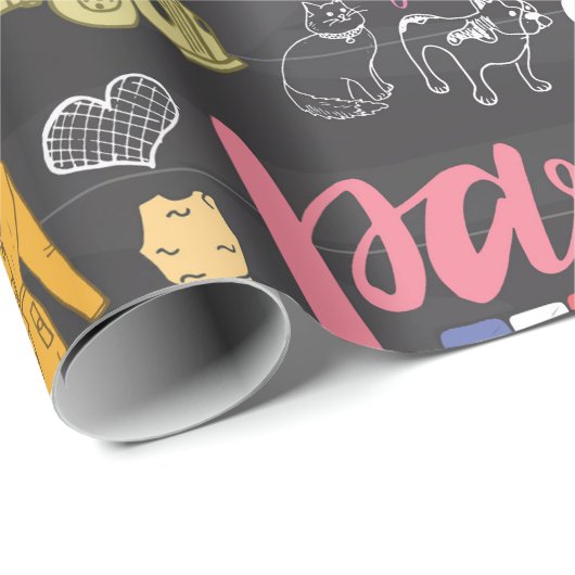 Paris France Eiffel Tower Geschenkpapier (Rolleneckpunkt)