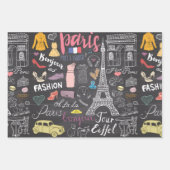 Paris France Eiffel Tower Geschenkpapier Set (Vorderseite 3)