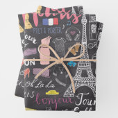 Paris France Eiffel Tower Geschenkpapier Set (Beispiel)