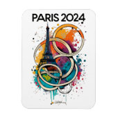 Paris France Eiffel Tower Gift Magnet (Vertikal)
