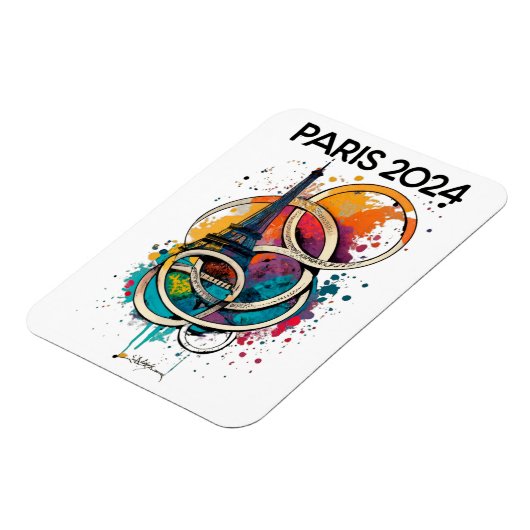 Paris France Eiffel Tower Gift Magnet (Linke Seite)