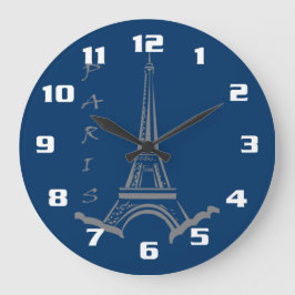 PARIS France Eiffel Tower Große Wanduhr