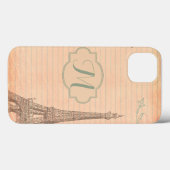 Paris France Eiffel Tower Monogram IPad Air Hüllen (Rückseite (Horizontal))