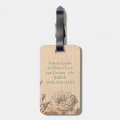 Paris France Eiffel Tower Monogram Luggage Tag Gepäckanhänger (Rückseite vertikal)