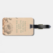 Paris France Eiffel Tower Monogram Luggage Tag Gepäckanhänger (Rückseite horizontal)