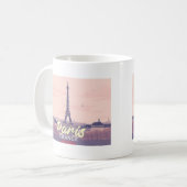 Paris France Eiffel Tower Pastel Travel Design Kaffeetasse (Vorderseite Links)
