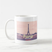 Paris France Eiffel Tower Pastel Travel Design Kaffeetasse (Links)