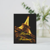 Paris France Eiffel Tower Postcard Postkarte (Stehend Vorderseite)