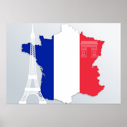 Paris France Eiffel Tower Poster (Vorne)