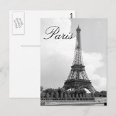 Paris France Eiffel Tower Postkarte (Vorne/Hinten)