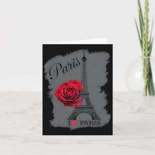 Paris France Eiffel Tower Rose Valentinstag Souv Karte