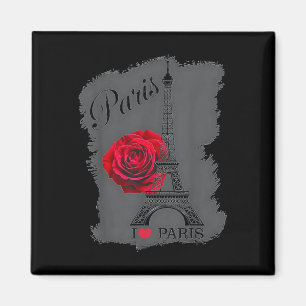 Paris France Eiffel Tower Rose Valentinstag Souv Magnet