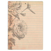 Paris France Eiffel Tower Shab Monogram Clip Board Klemmbrett (Rückseite)