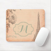 Paris France Eiffel Tower Shabb Monogram Mouse Pad Mousepad (Mit Mouse)