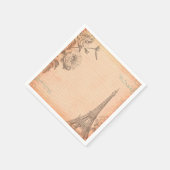 Paris France Eiffel Tower Shabby Chic Napkins Serviette (Ecke)