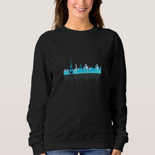 Paris France Eiffel Tower Sweatshirt (Vorderseite)